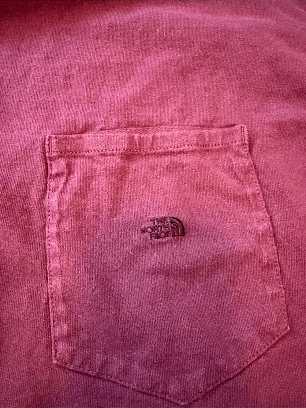 Purple label The North Face Men's Long Sleeve Pocket Tee - Burgundy Red